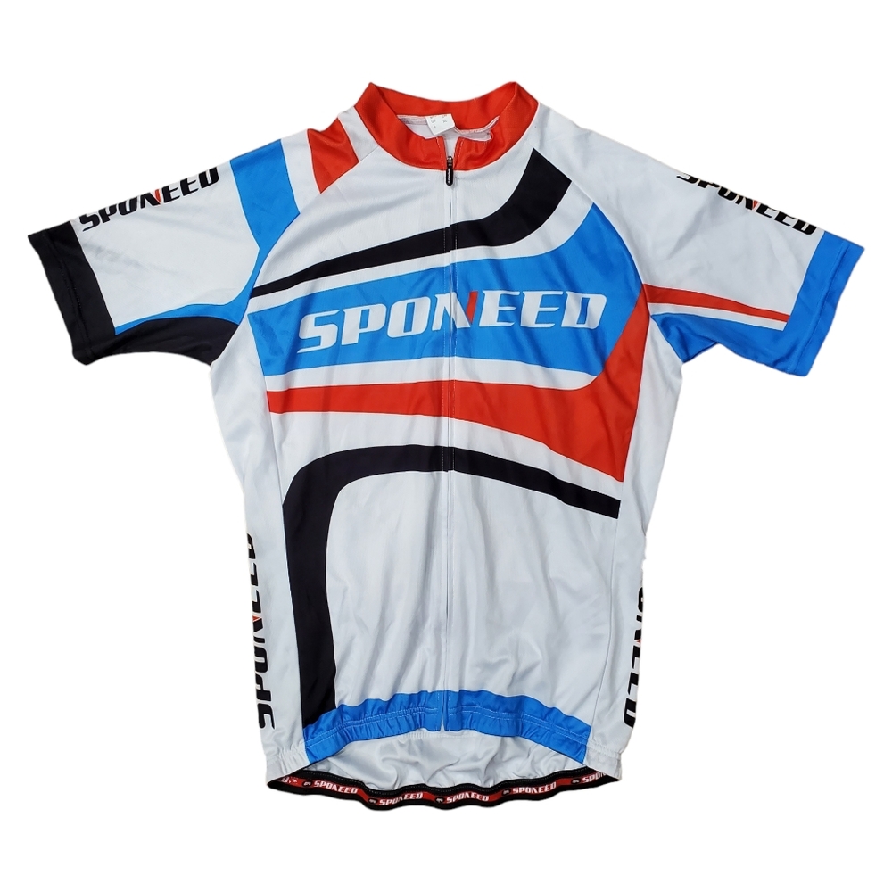 SPONEED Cycling Jersey Shirt Logo Spell Out Activewear Racing